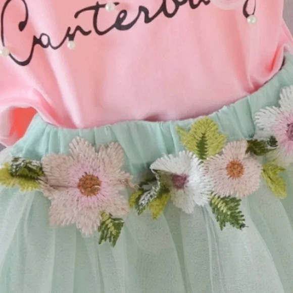 Pink and Green Tutu Set - Picture 2 of 3